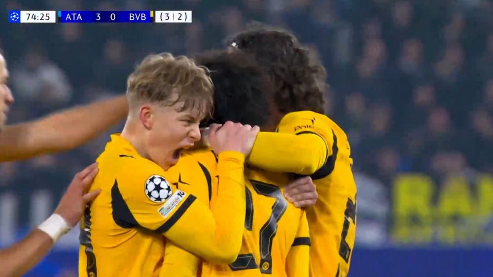 گل اول دورتموند به آتالانتا (کریم آدیمی)