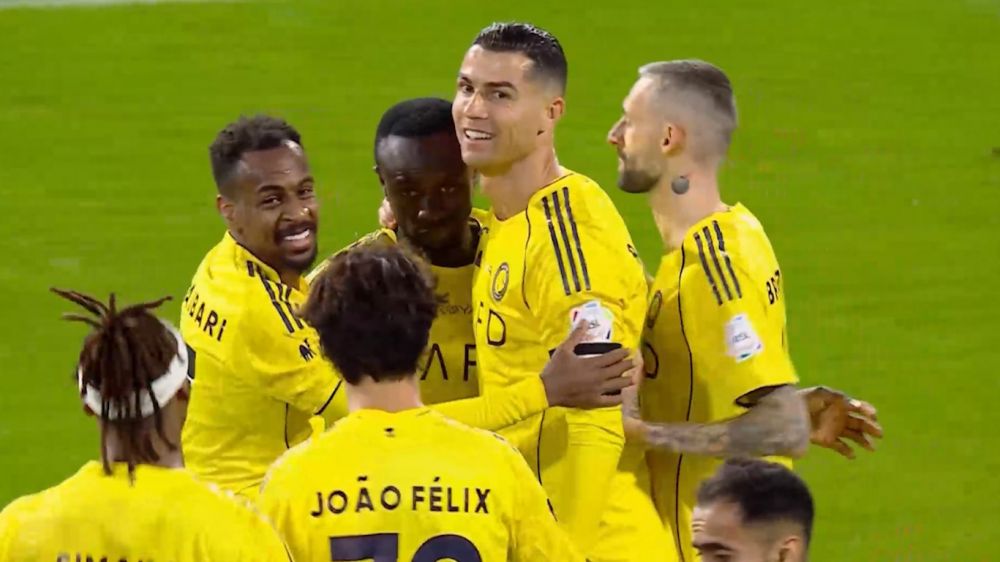 گل چهارم النصر به النجمه (سادیو مانه با پاس رونالدو)