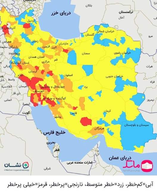 پیشروی موج چهارم کرونا از غرب و مرکز به سمت شرق کشور