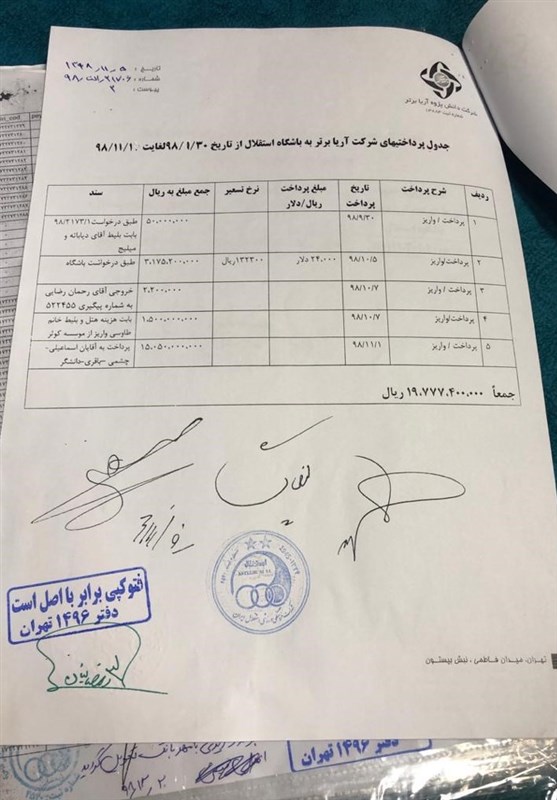 رقم پرداختی شرکت آریا برتر به استقلال مشخص شد