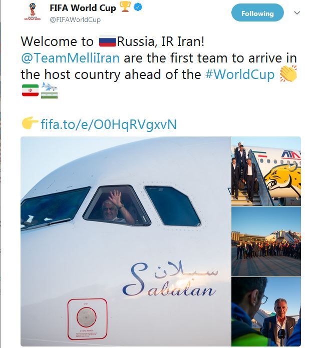 کاروان ایران به عنوان اولین تیم به روسیه رسید