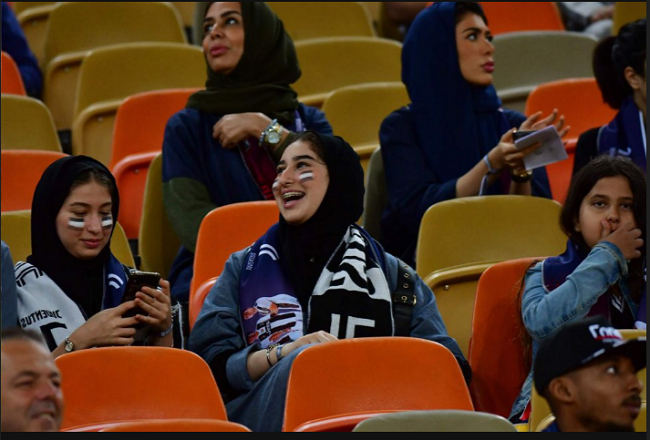 گزارش تصویری: بانوان عربستانی تماشاگران ویژه سوپرکاپ ایتالیا