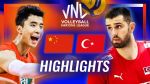 خلاصه بازی چین 0-3 ترکیه (لیگ ملت های والیبال)