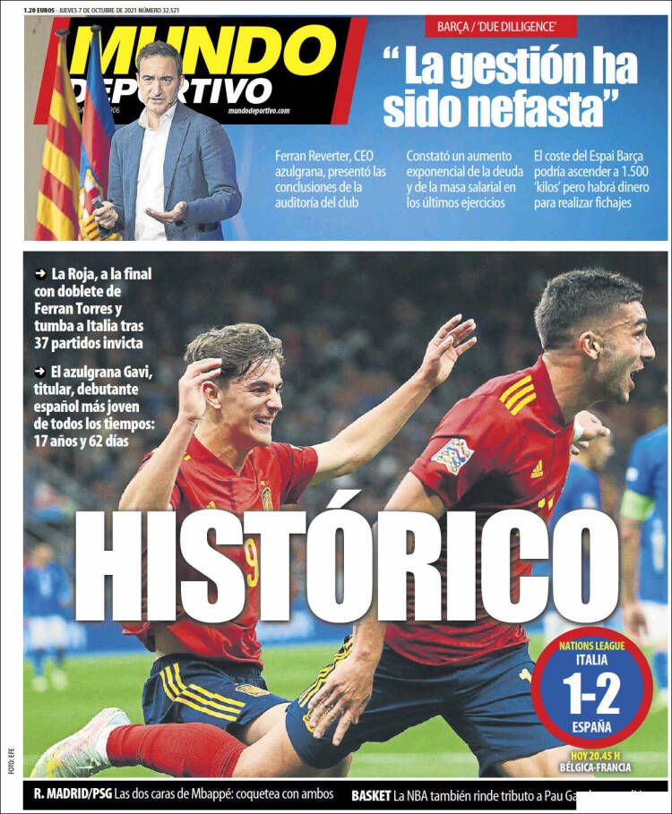 عناوین روزنامههای ورزشی اروپا؛ حواشی شکست آتزوری مقابل لاروخا، جدال امشب فرانسه و بلژیک، سرمایهگذاری سعودیها در باشگاه نیوکاسل
