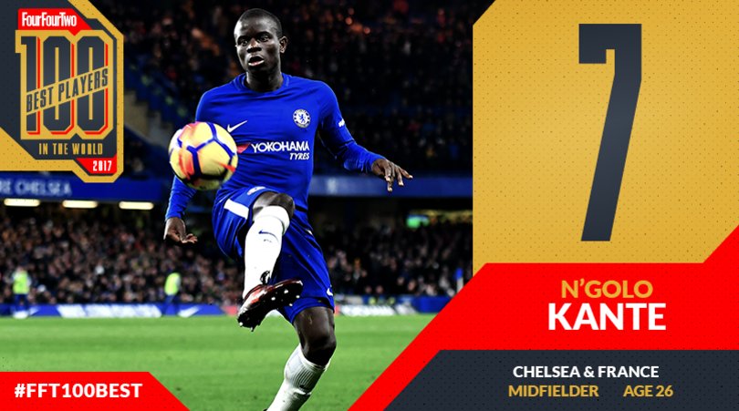 ۲۰ فوتبالیست برتر سال ۲۰۱۷ از دیدگاه FourFourTwo