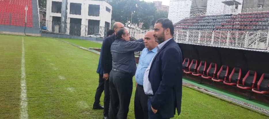 بازدید مدیران سازمان لیگ و فدراسیون از ورزشگاه وطنی