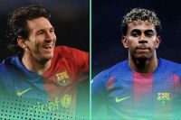 مقایسه لامین یامال و مسی در ۱۰۰ بازی نخست