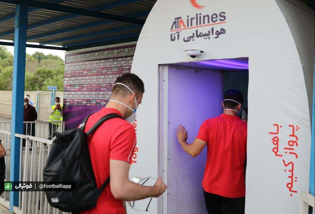 گزارش تصویری/ ورود پرسپولیس و ماشین‌سازی به ورزشگاه بنیان دیزل