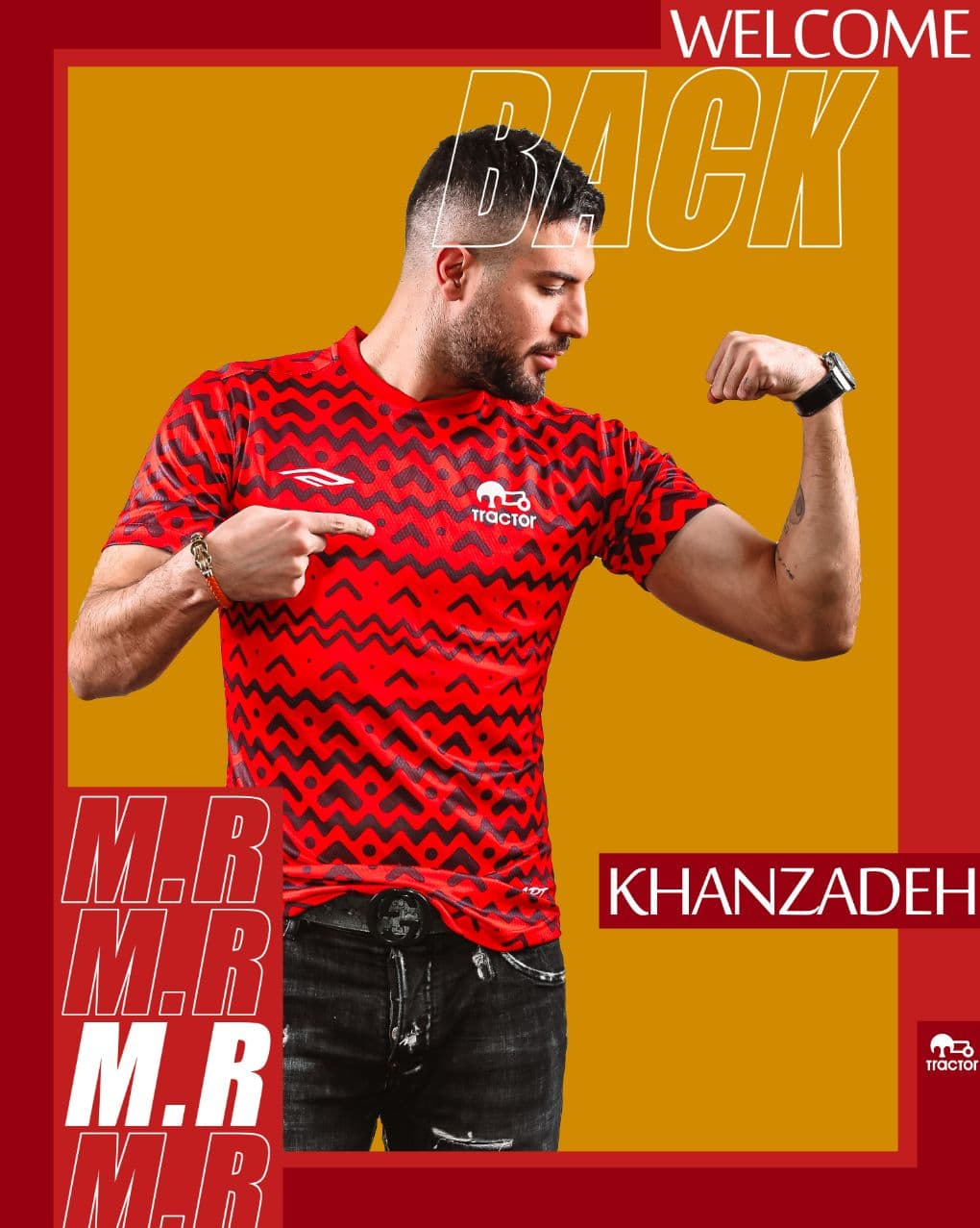 محمد خانزاده به تراکتور پیوست (عکس)