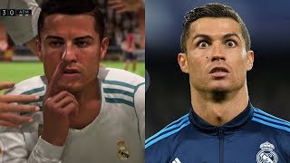 چهره رونالدو در واقعیت و در بازی Fifa / از 2002 تا 2019