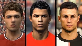 تغییرات ظاهری کریستیانو رونالدو از Pes 2003 تا Pes 2020
