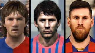 تغییرات ظاهری لیونل مسی از Pes 2004 تا Pes 2020