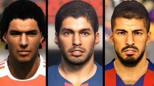 تغییرات ظاهری لوئیز سوارز از Pes 2006 تا Pes 2020