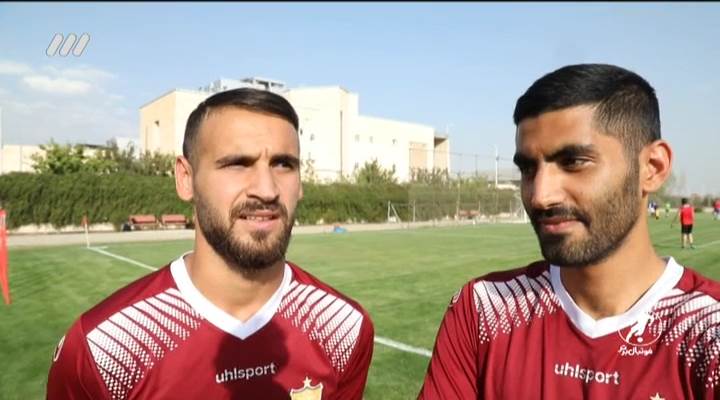فوتبال برتر/ مصاحبه با بازیکنان پرسپولیس در آخرین تمرین پیش از دربی 90