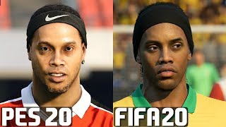 مقایسه چهره اسطوره ها دربازی Pes 20  و فیفا 20