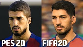 مقایسه چهره بازیکنان بارسلونا در Pes 20 و فیفا 20