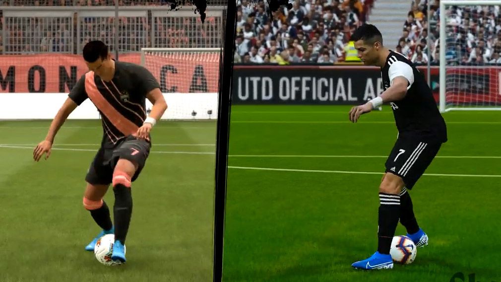 مقایسه حرکات تکنیکی fifa 20 و PES 2020