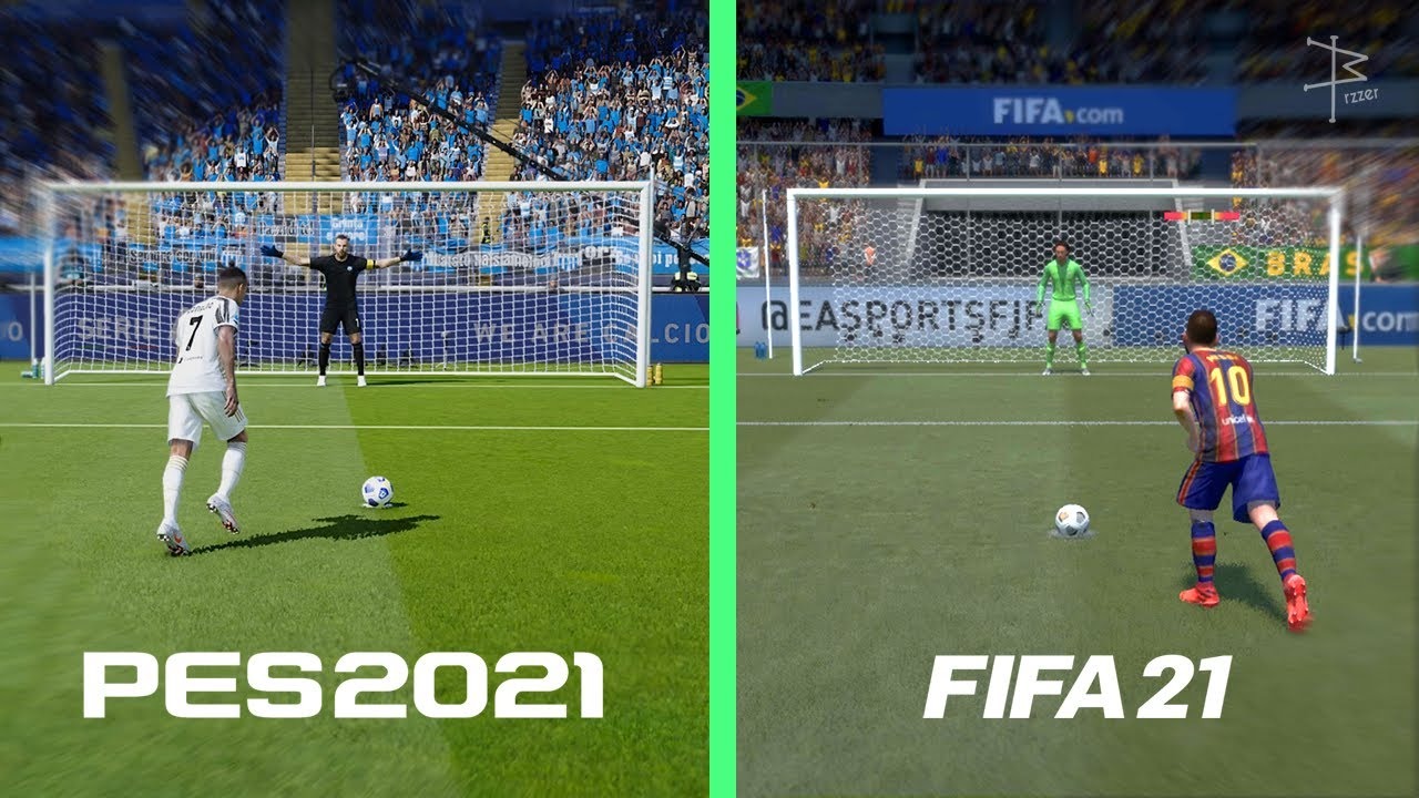 تفاوت ضربه پنالتی بازی PES 2021 و FIFA 2021