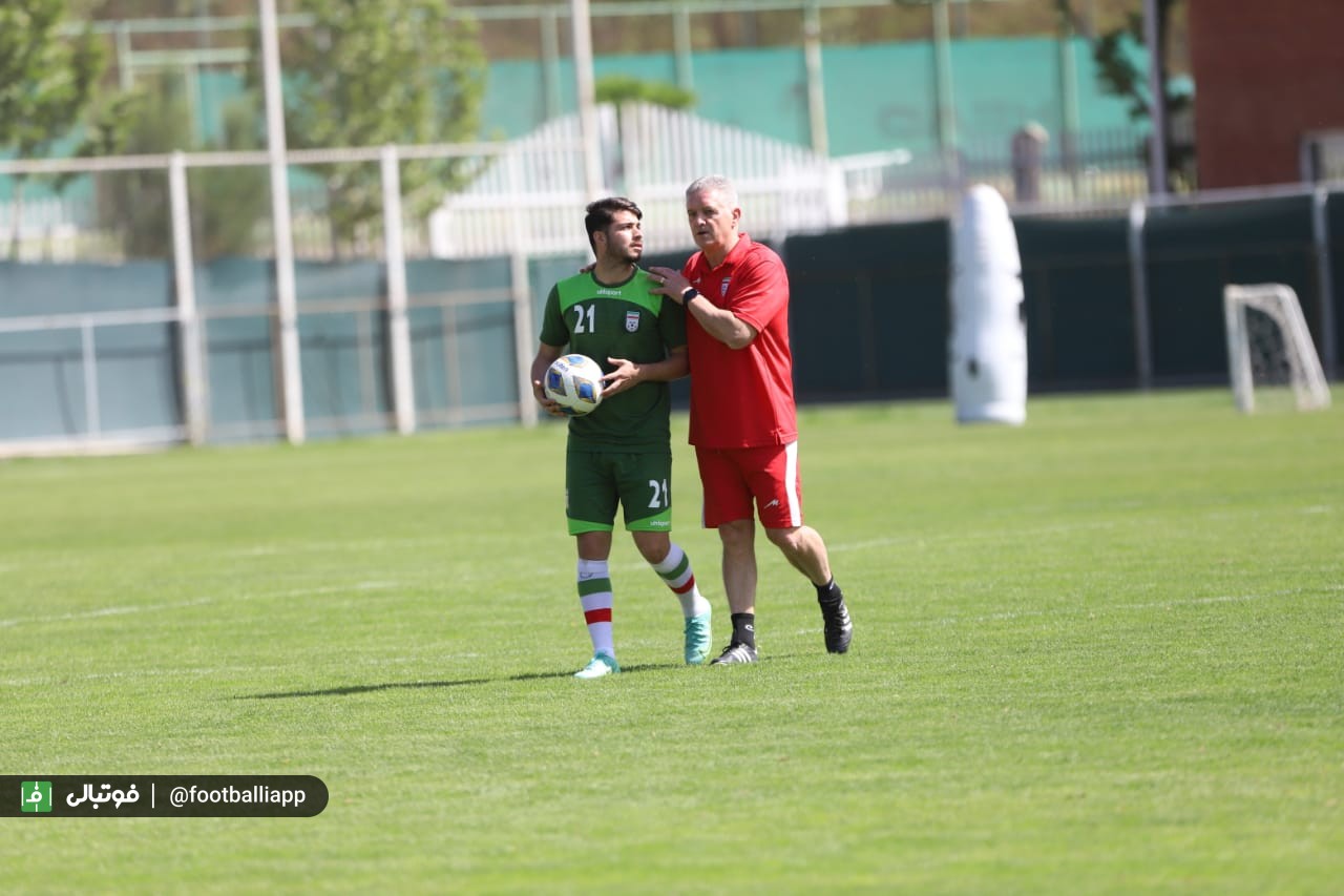 گزارش تصویری/ حضور رییس کمیته ملی المپیک در تمرین تیم ملی فوتبال امید