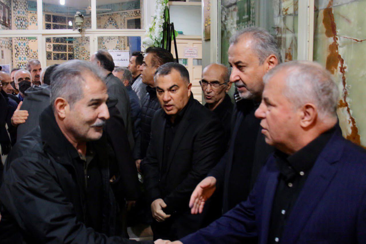 اهالی فوتبال و پیشکسوتان پرسپولیس در مراسم ختم مجید پروین
