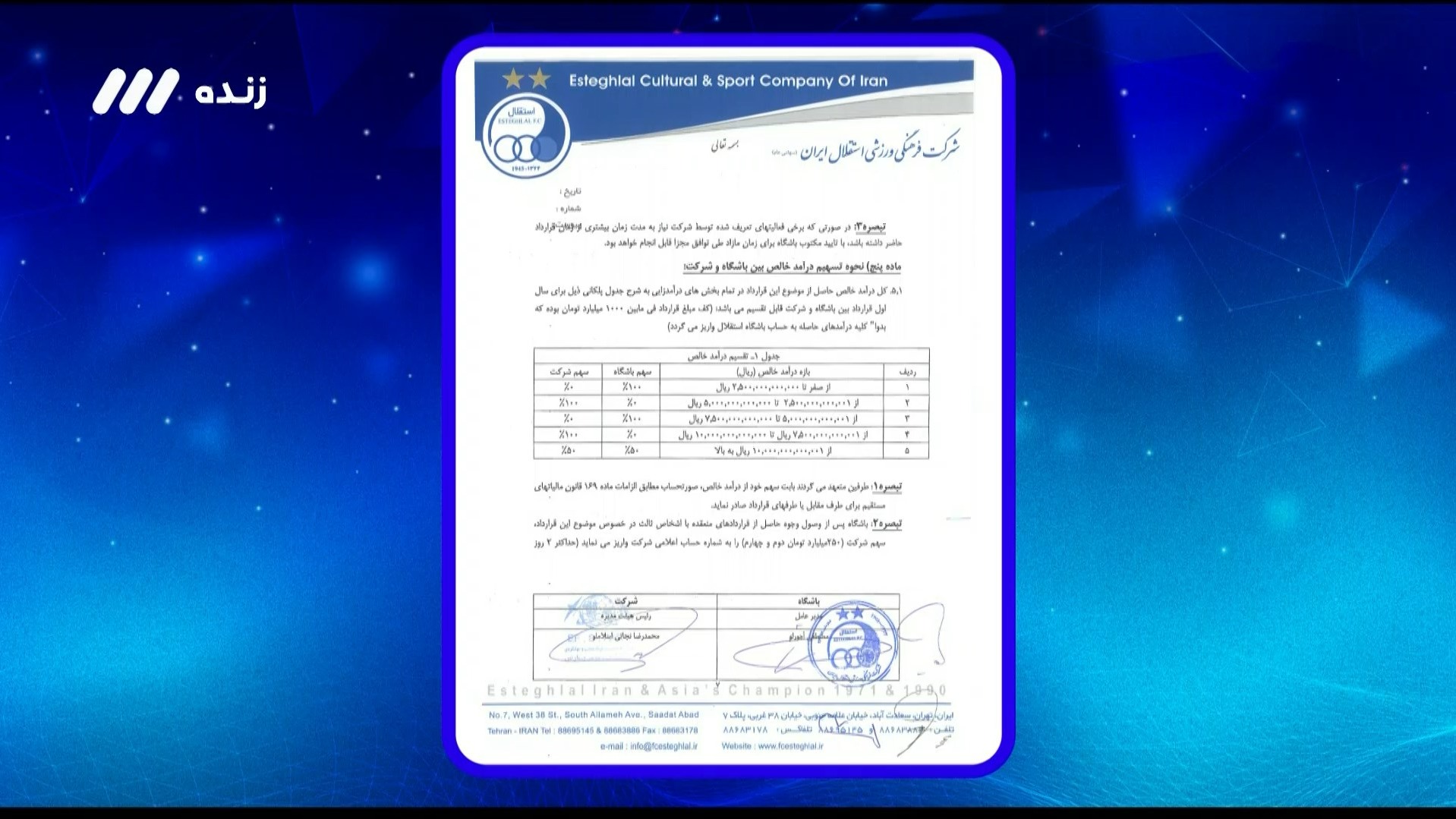 فوتبال برتر/ بررسی یکی از قراردادهای استقلال و اسپانسر با یک فرمول منحصر به فرد!