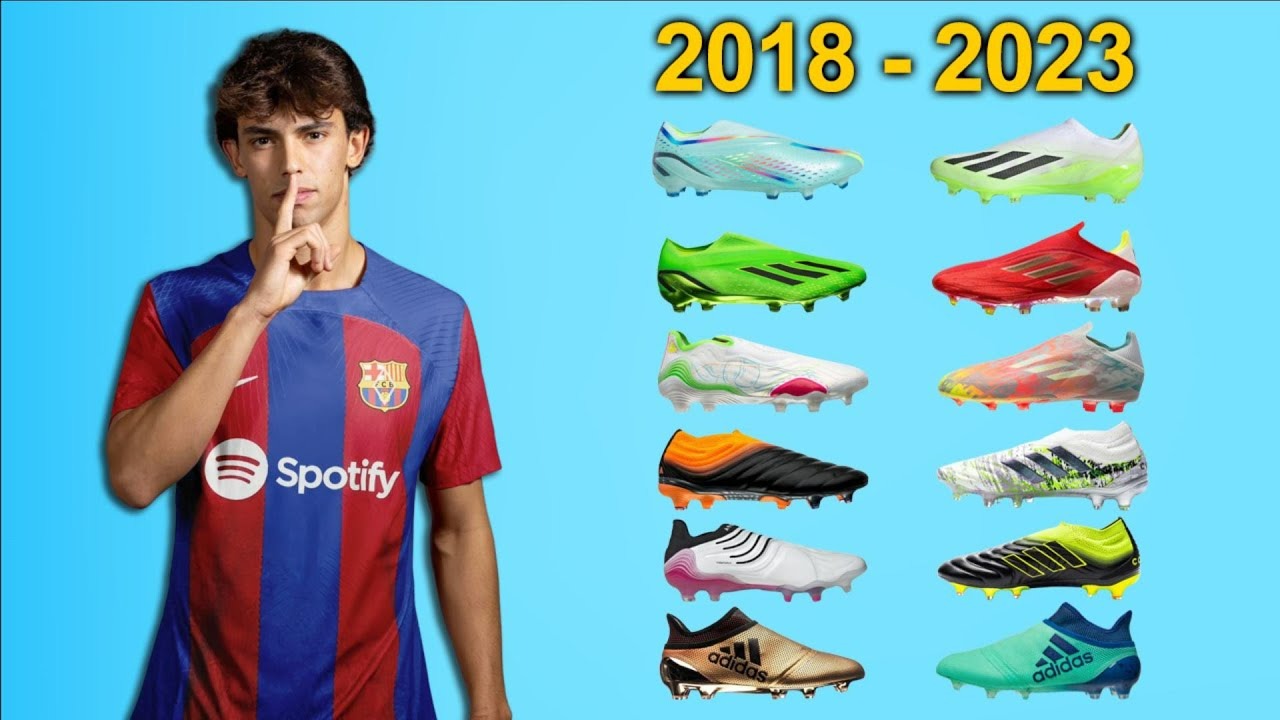 کفش های فوتبالی ژائو فلیکس از 2018 تا 2023