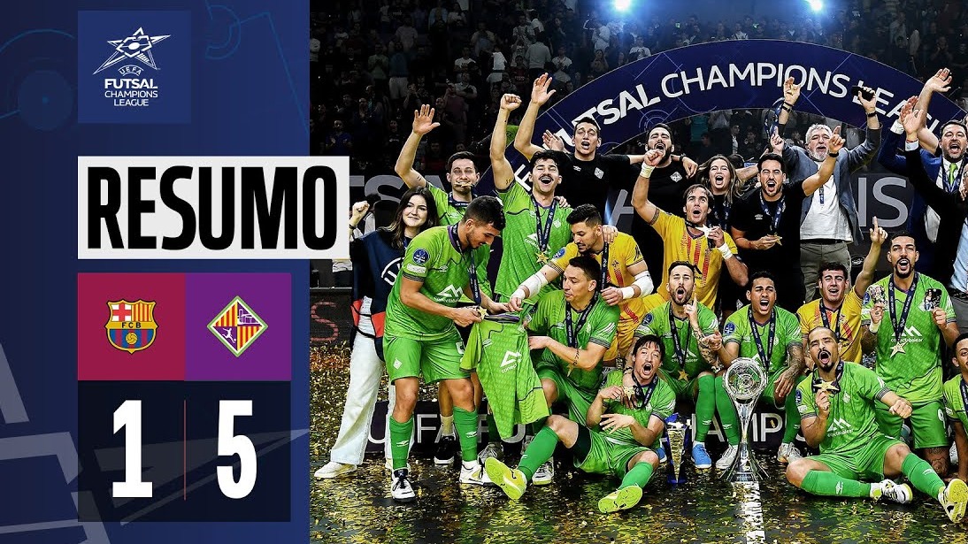 خلاصه بازی فوتسال پالما 5-1 بارسلونا (فینال لیگ قهرمانان اروپا)