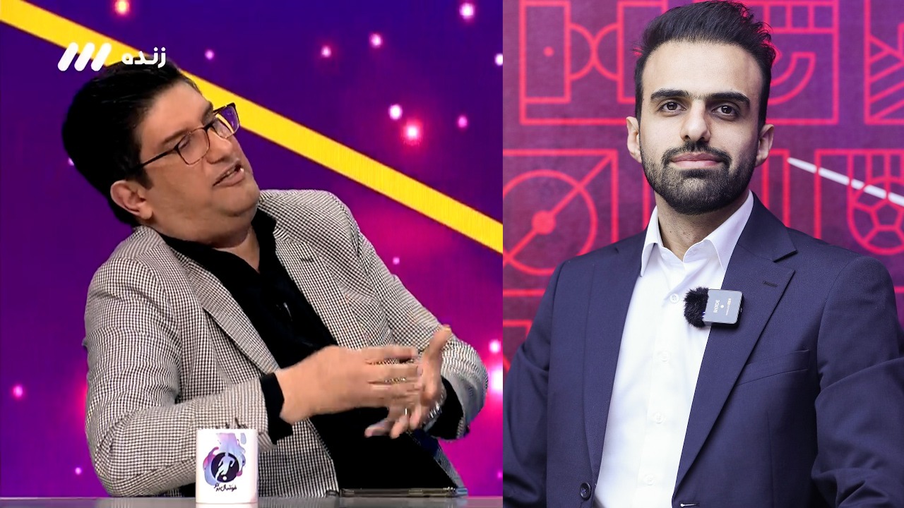 فوتبال برتر/ مشاجره جنجالی فرشید سمیعی با امیر عرب براقی داور بازی پرسپولیس - مس روی آنتن زنده