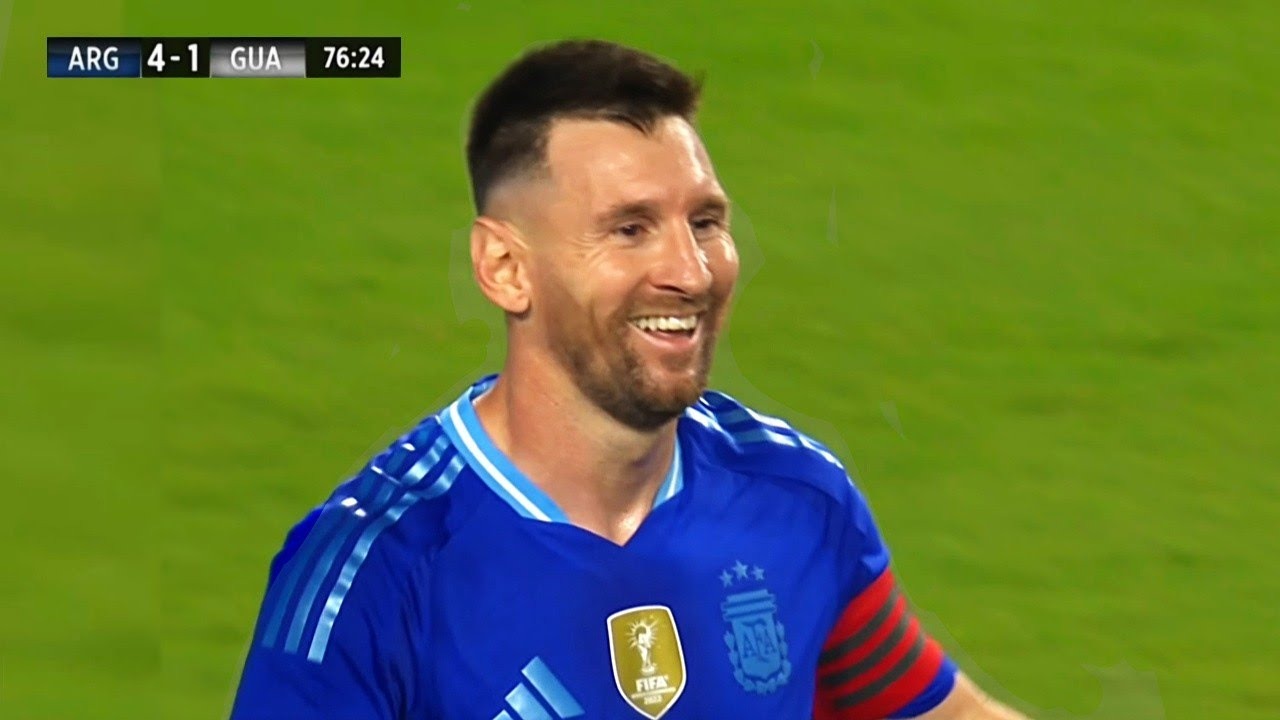 عملکرد درخشان لیونل مسی در بازی آرژانتین 4-1 گواتمالا