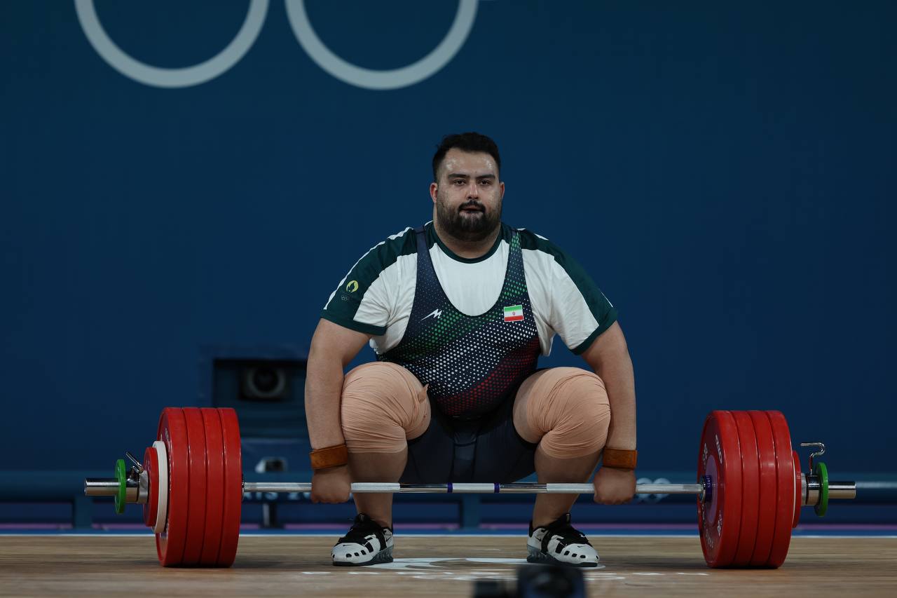 تصاویری از وزنه برداری علی داوودی در المپیک 2024 پاریس