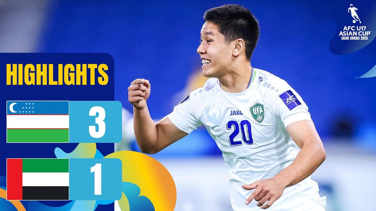 خلاصه بازی ازبکستان 3-1 امارات (1/4 قهرمانی نوجوانان آسیا)