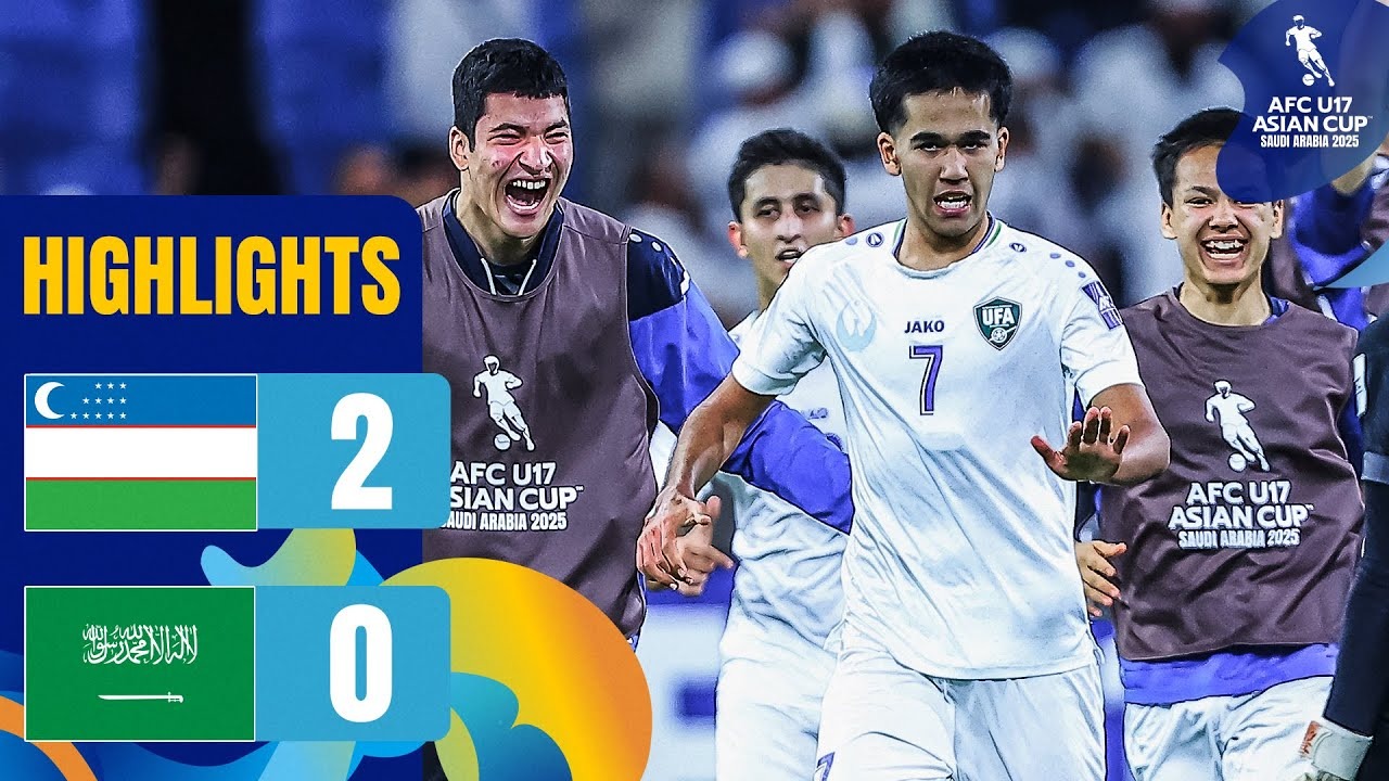 خلاصه بازی ازبکستان 2-0 عربستان (فینال نوجوانان آسیا 2025)