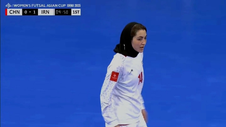 گل اول فوتسال بانوان ایران به چین (مارال ترکمان)