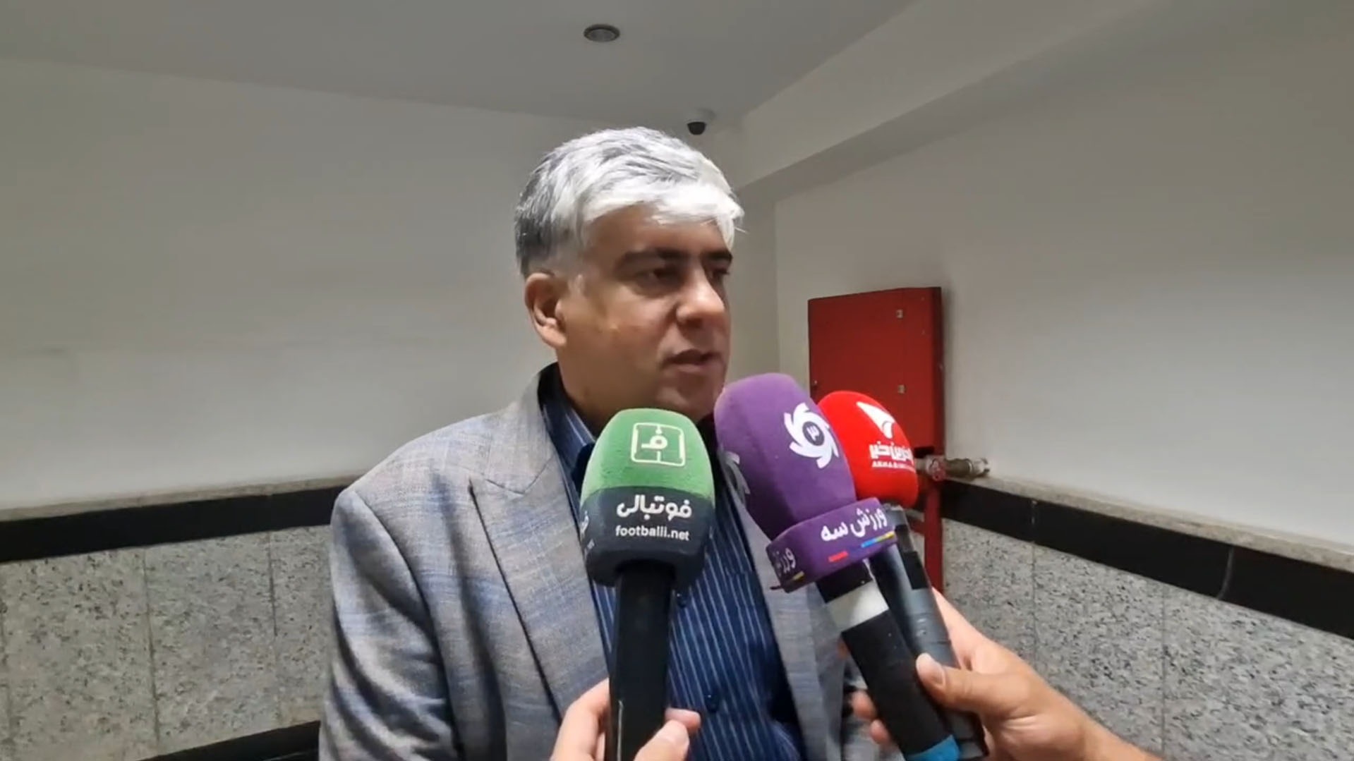 صحبت‌های جهانشاهی رییس هیات فوتبال استان کرمان در پایان بازی گل گهر و ملوان