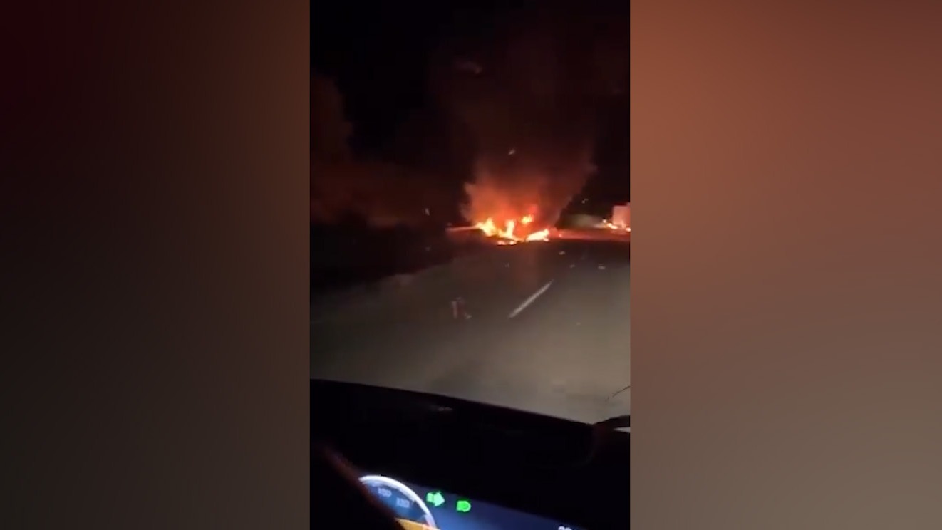 اولین ویدیو منتشر شده از آتش گرفتن لامبورگینی دیگو ژوتای فقید و برادرش در حادثه شب گذشته