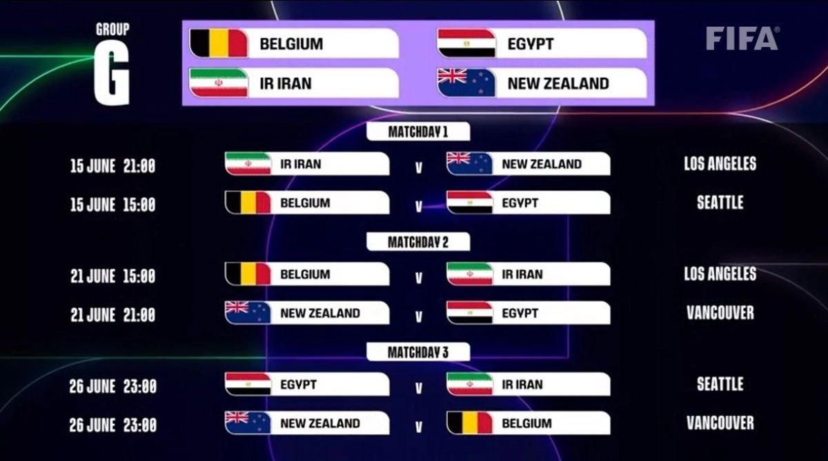 برنامه کامل بازی‌های جام جهانی 2026