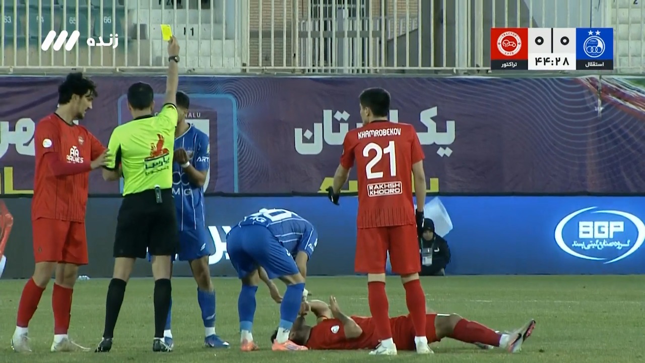 صحنه مشکوک به اخراج سعید سحرخیزان مقابل تراکتور