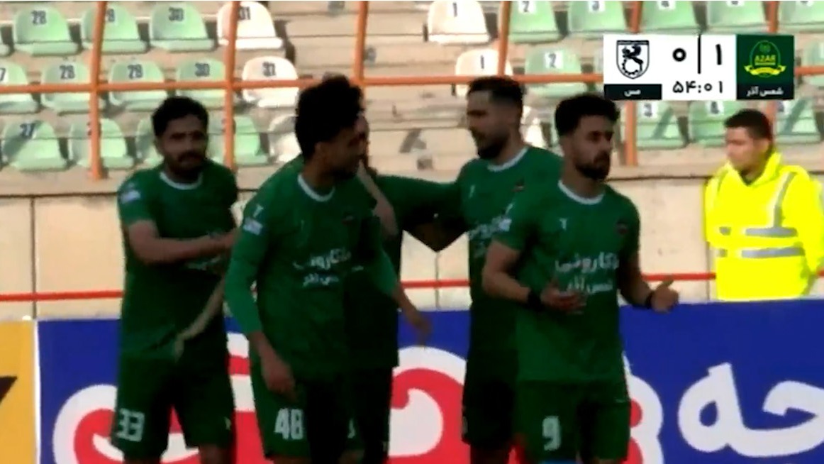 گل اول شمس آذر به مس رفسنجان (هومن ربیع زاده - پنالتی)
