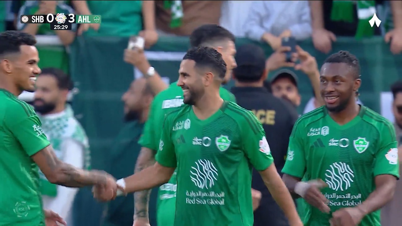 گل سوم الاهلی عربستان به الشباب (ریاض محرز)