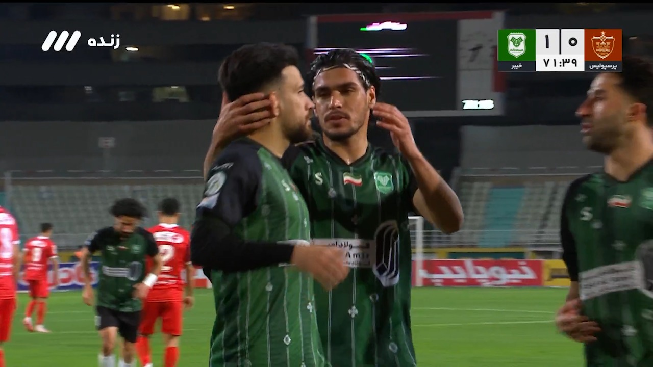 گل دوم خیبر خرم آباد به پرسپولیس (بابایی - پنالتی)