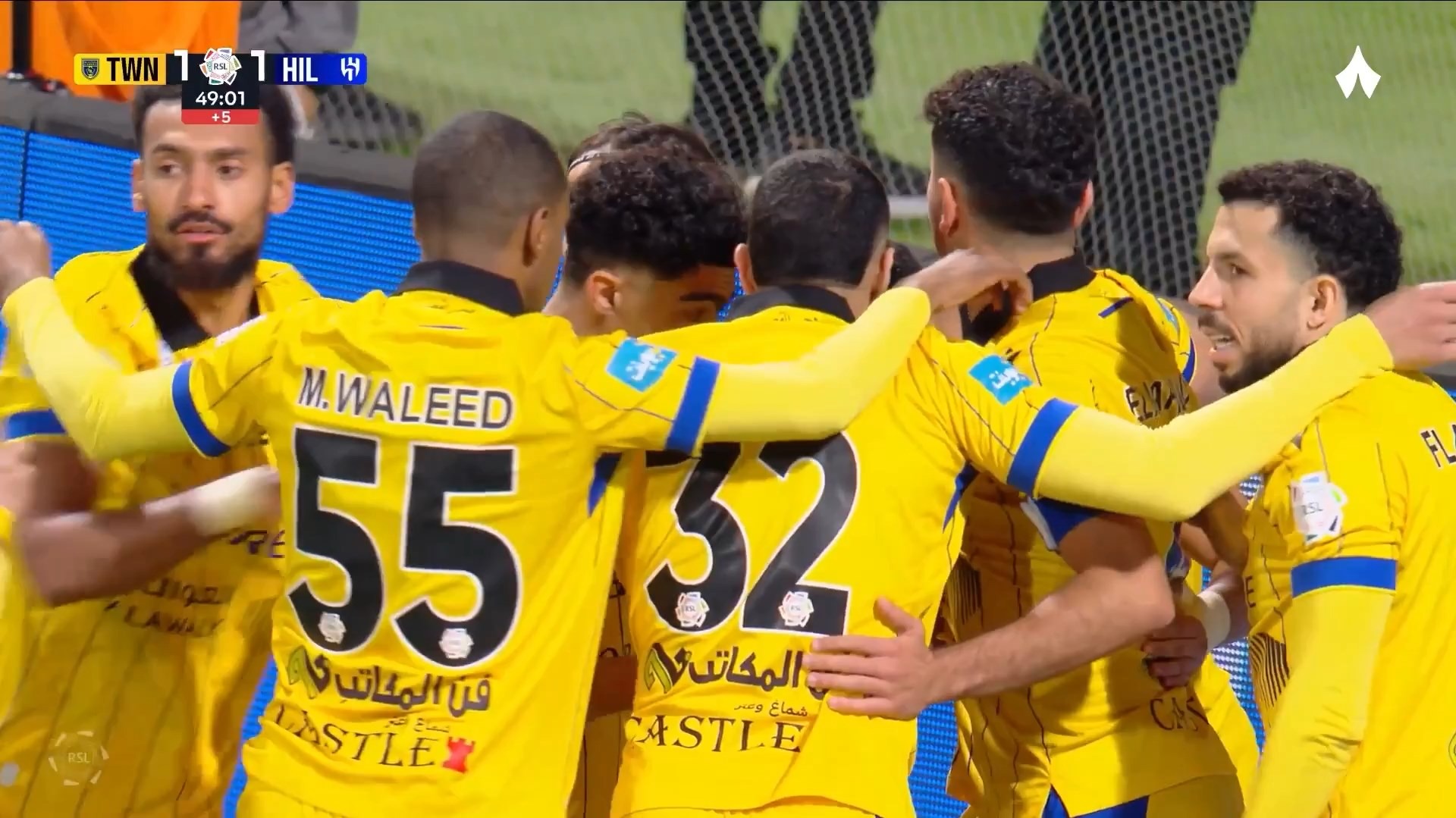 گل اول التعاون عربستان به الهلال (مارتینز - پنالتی)
