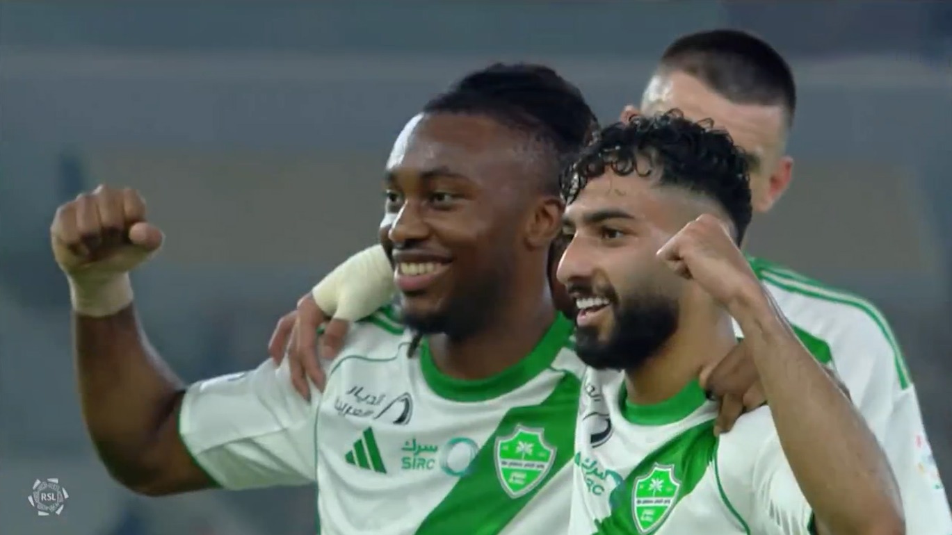 گل اول الاهلی عربستان به الاخدود (ولنتین آتانگانا)