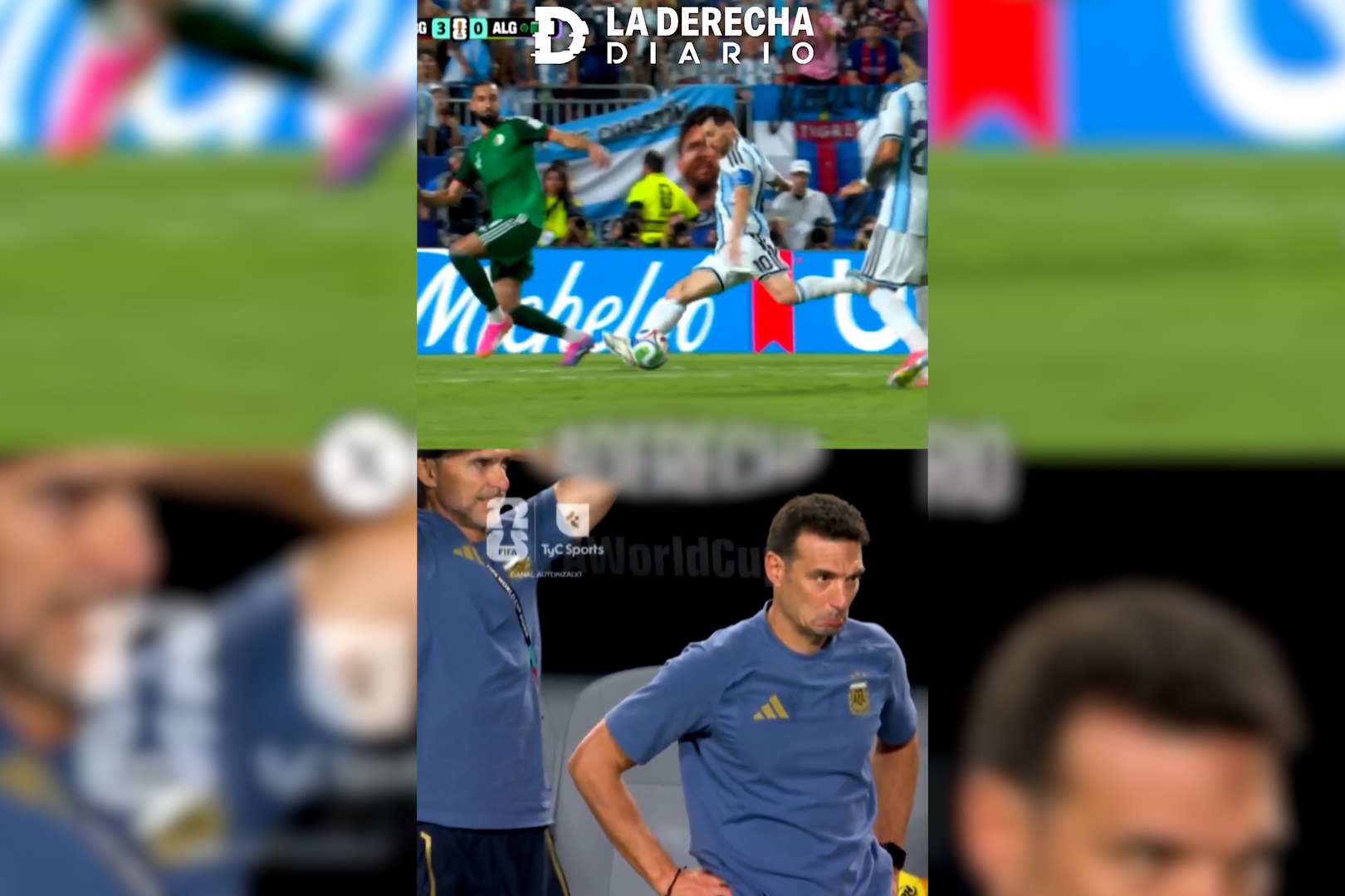واکنش دیدنی اسکالونی به شاهکار مسی