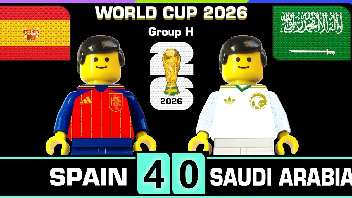 شبیه سازی گل های بازی اسپانیا 4-0 عربستان با عروسک لگو