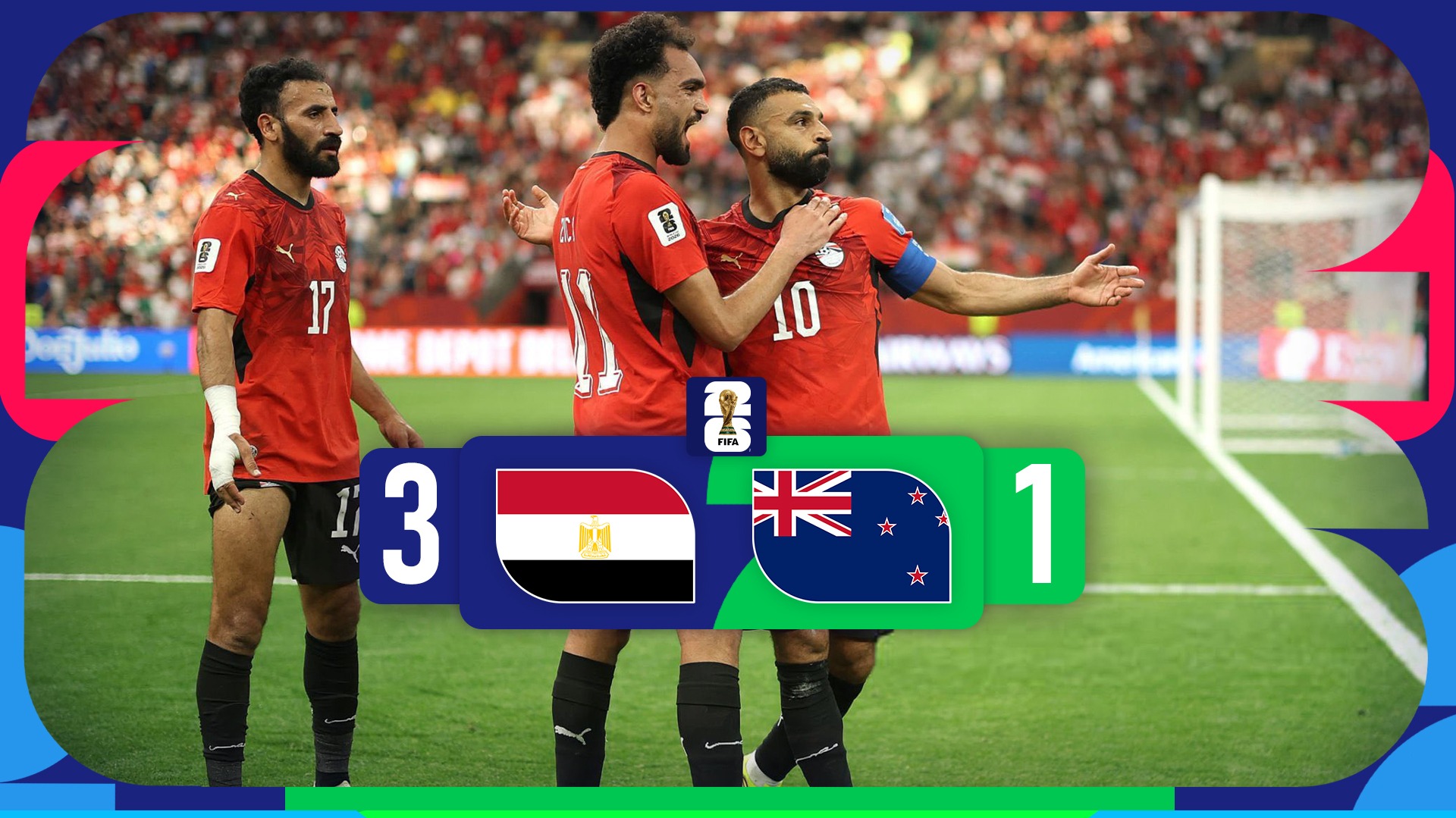 خلاصه بازی نیوزیلند 1-3 مصر (گل و پاس گل صلاح)
