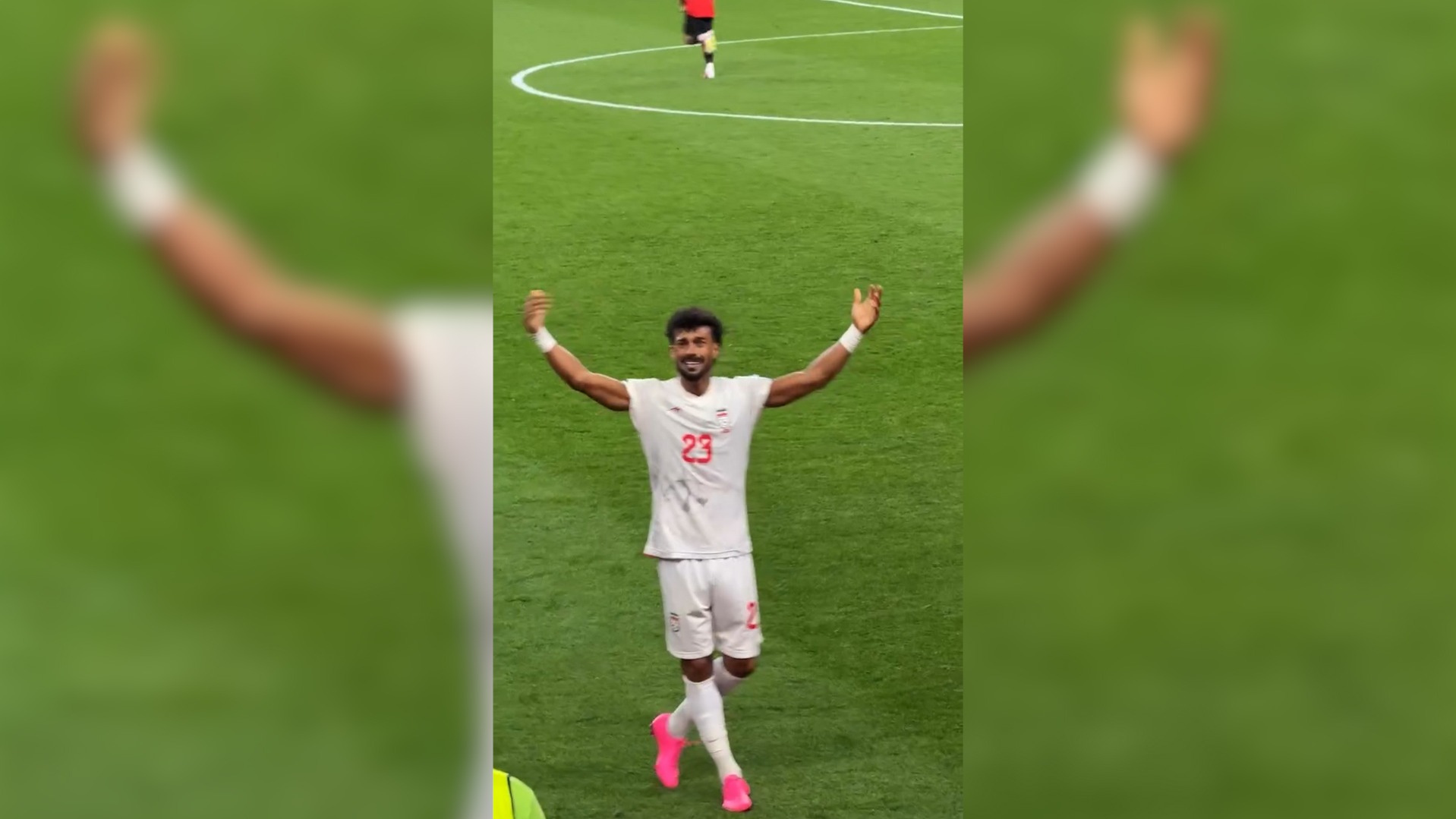 لحظه به ثمر رسیدن گل دوم ایران به مصر از نمایی متفاوت