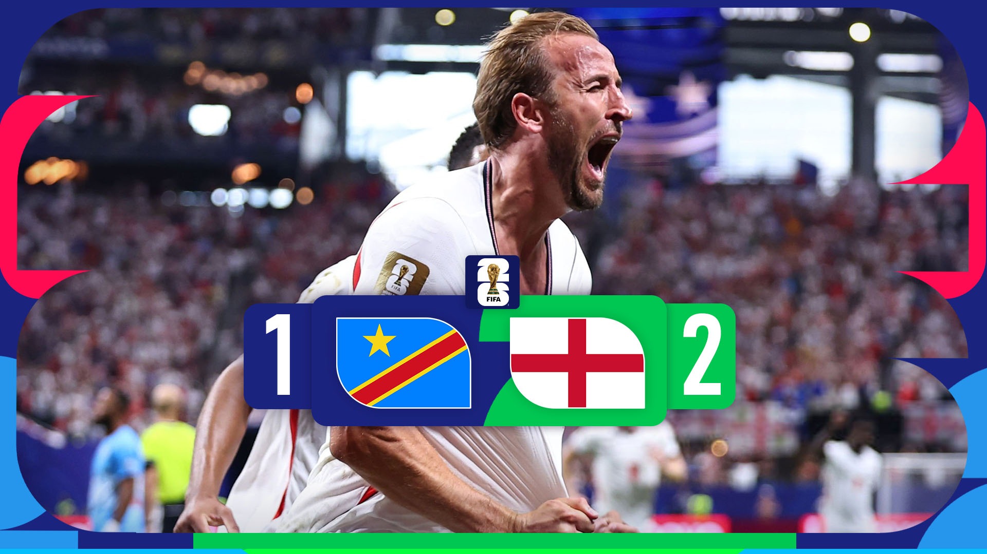 خلاصه بازی انگلیس 2-1 کنگو