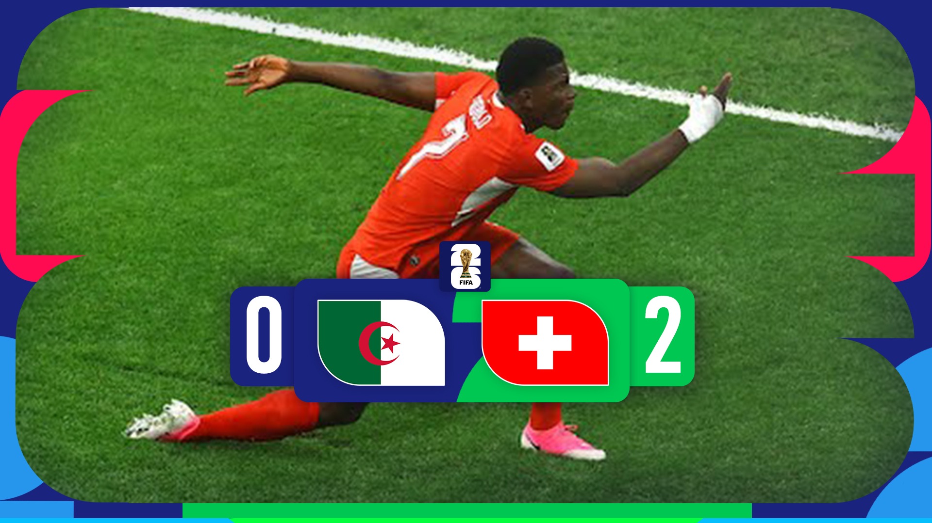 خلاصه بازی سوئیس 2-0 الجزایر