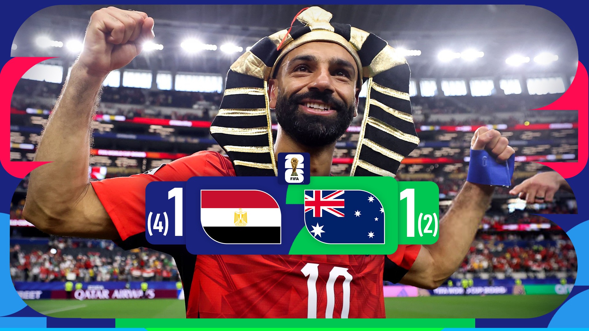 خلاصه بازی استرالیا (2) 1-1 (4) مصر