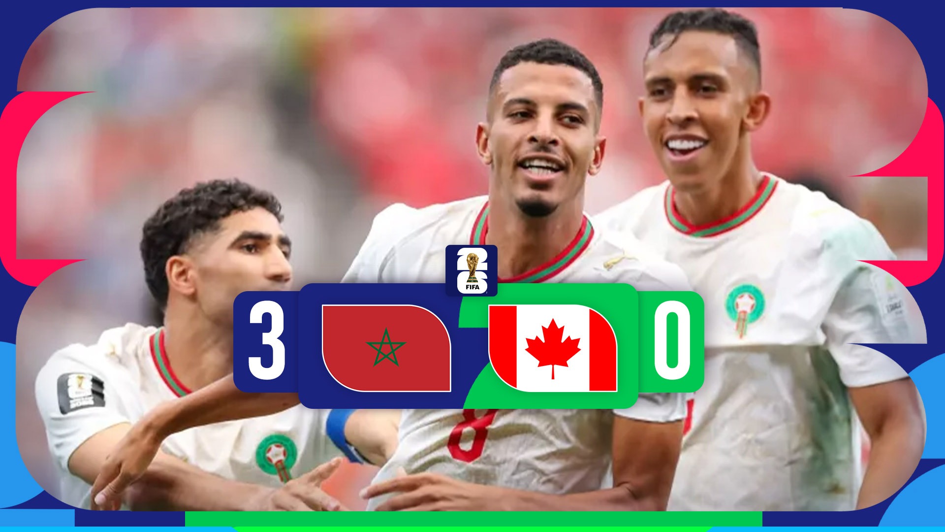 خلاصه بازی کانادا 0-3 مراکش (اشرف حکیمی و رفقا در انتظار فرانسه!)